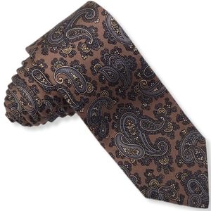 Robert Talbott for Juster's Necktie 56x2.75" Narrow Paisley 100% Silk Handmade